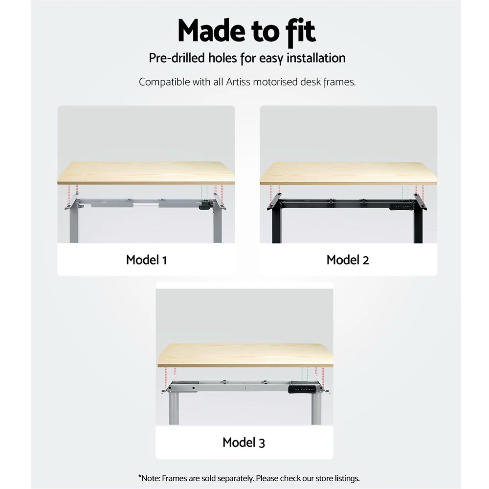 Artiss Standing Desk Top White Oak 120CM - Image 8