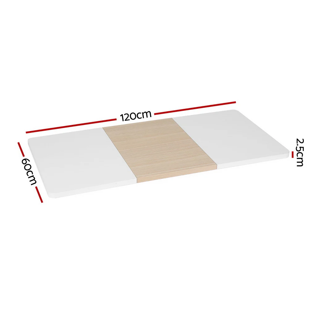 Artiss Standing Desk Top Whtie Pine 120CM - Image 4