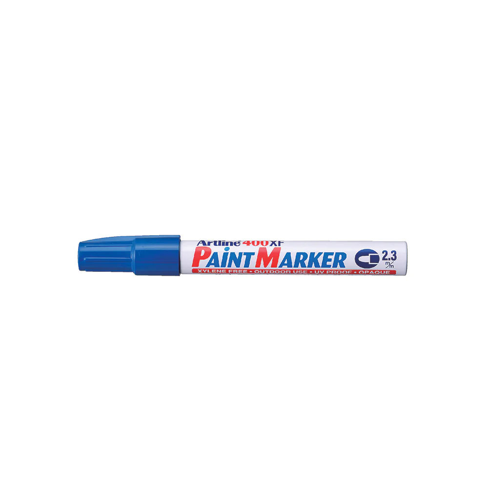 Artline 400 Permanent Paint Marker 2.3mm Bullet Nib (Blue) [12 Pack] - Image 2