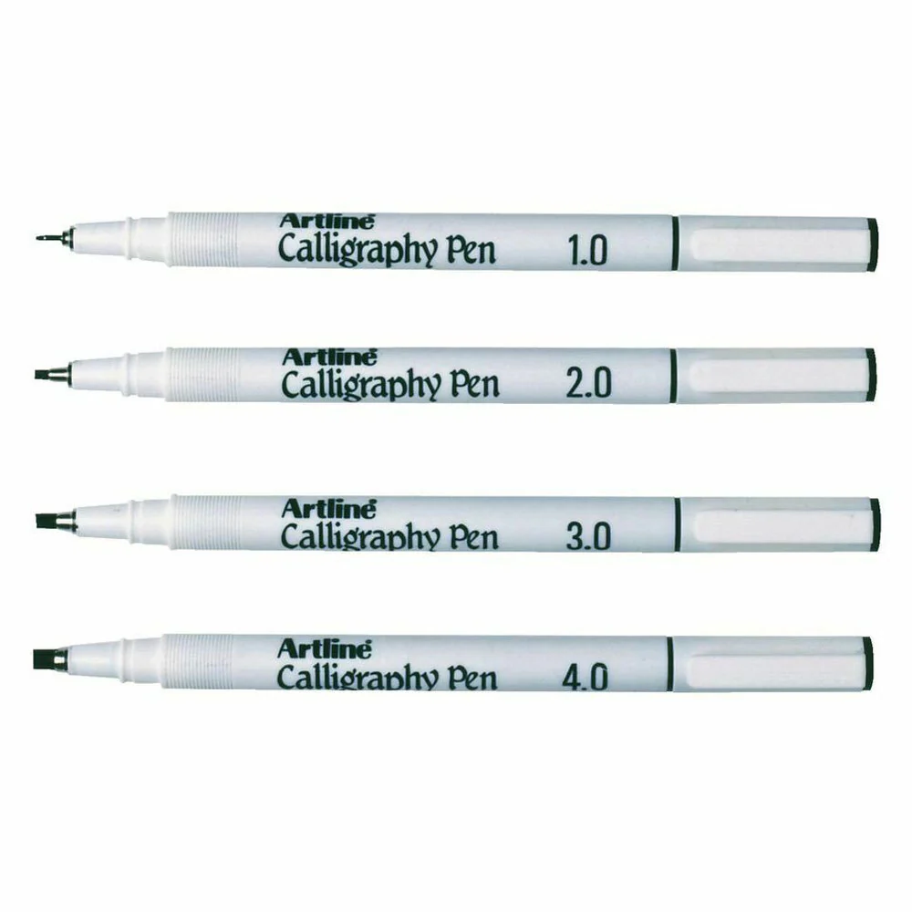 Artline Calligraphy Pen Black (4-Piece) - Image 2