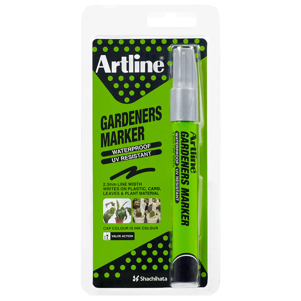 Artline Gardeners Permanent Marker Fade Resistant (Silver) [12 Pack] - Image 2