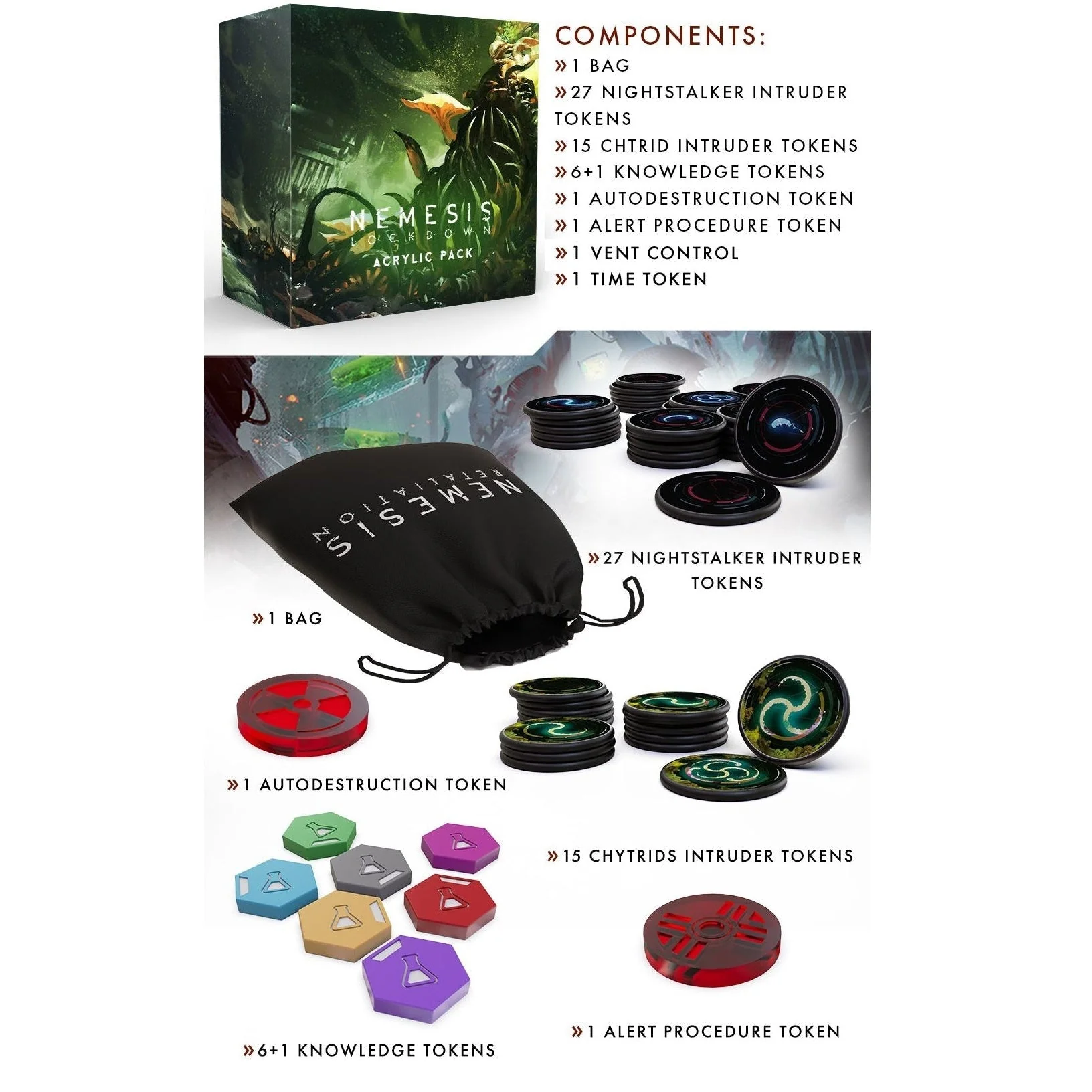 Asmodee Nemesis Lockdown Acrylic Pack - Image 2