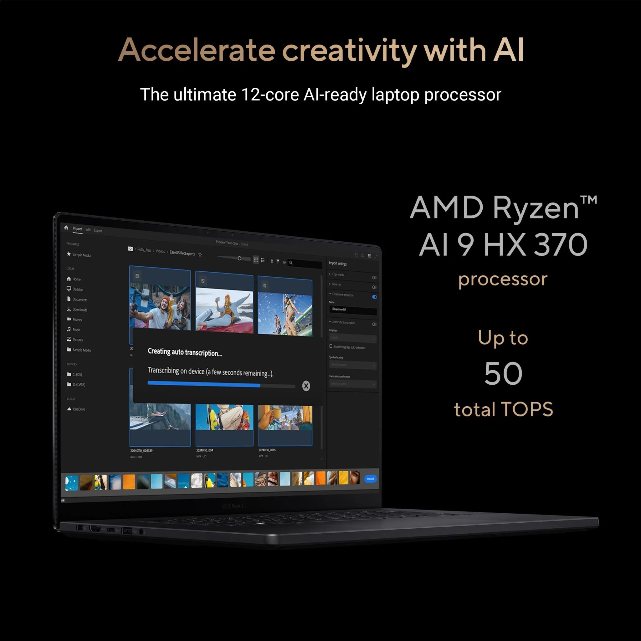 ASUS ProArt 16 16" 3K 120Hz OLED Copilot+ AI PC Laptop (Ryzen AI 9)[GeForce RTX 5070] - Image 3