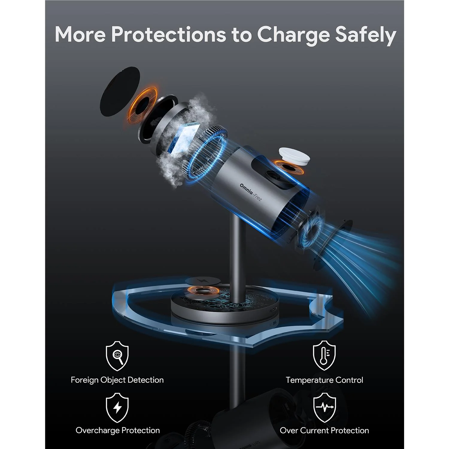 Aukey MagFusion 3-in-1 Pro Qi2 Fast Wireless Charging Station with Active Cooling - Image 11