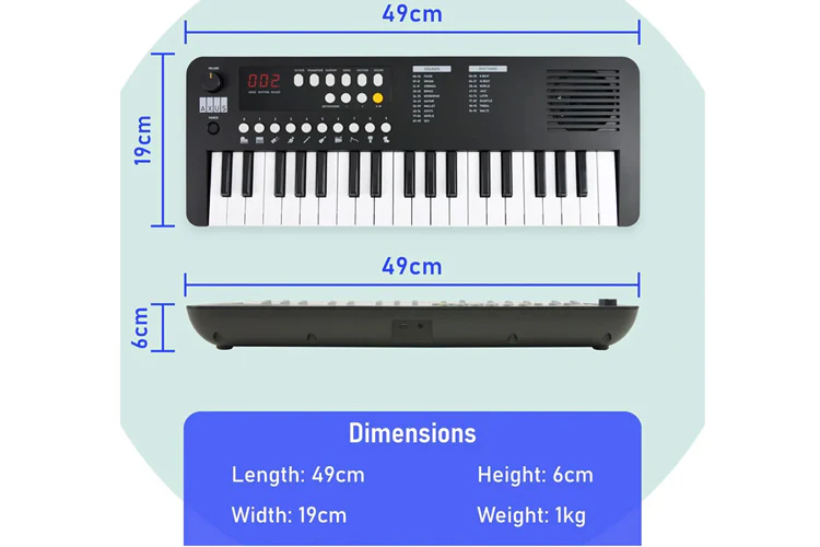 Axus Mini Keyboard 37 Key Keyboard (Black) - Image 4