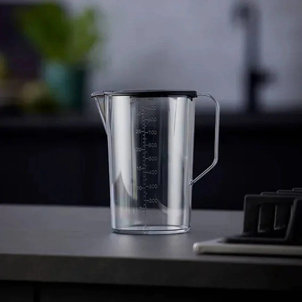 Bamix 16cm/1L Plastic Jug with Lid Kitchen Juice/Water Drinking Pitcher Clear - Image 3