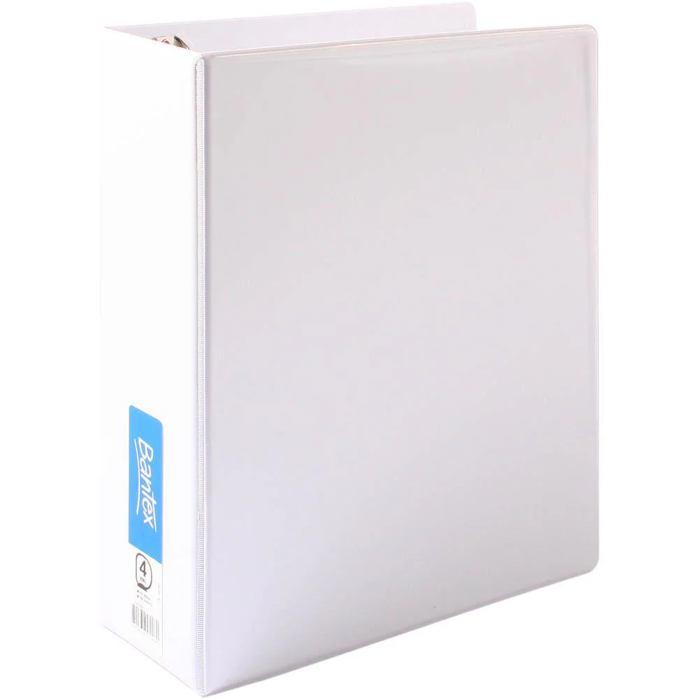 Bantex Insert Ring Binder 4D 65mm A4 White Pack of 10 - Image 2