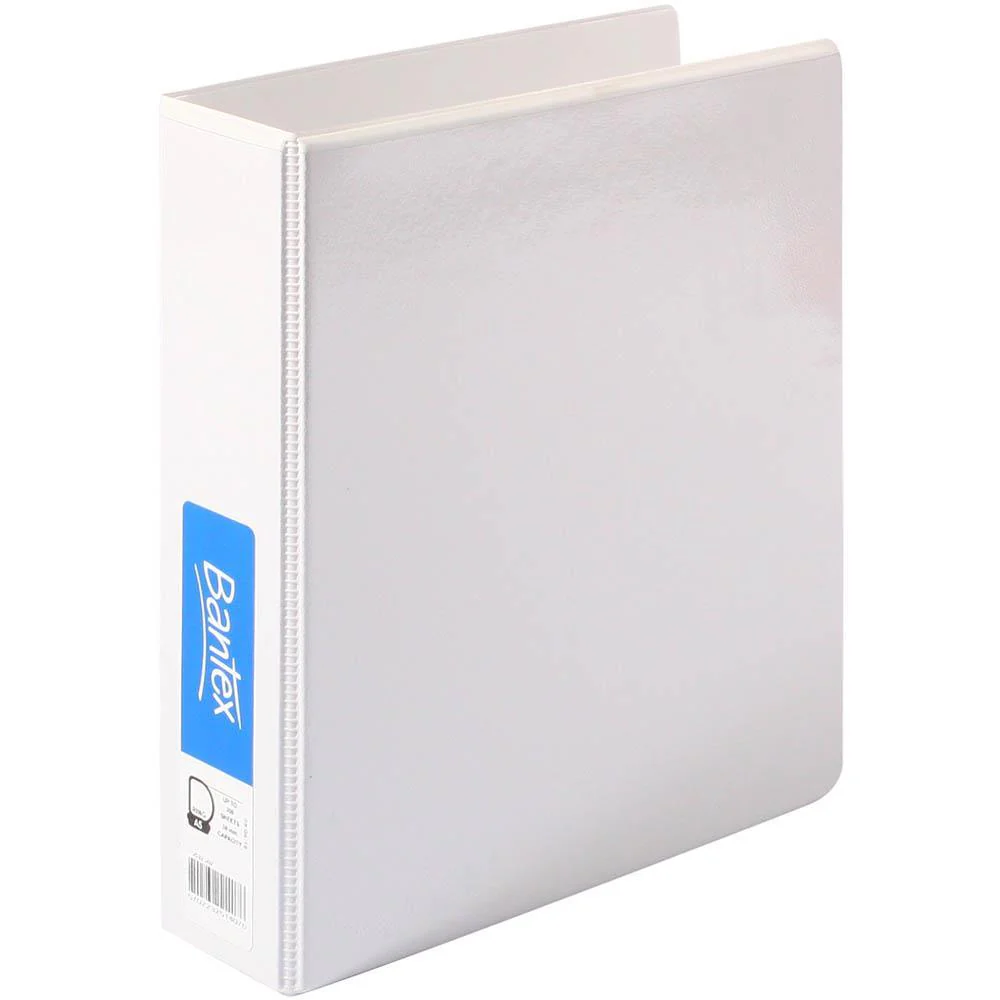 Bantex Insert Ring Binder Folder 2D 38mm A5 White Filing Box 15 - Image 2