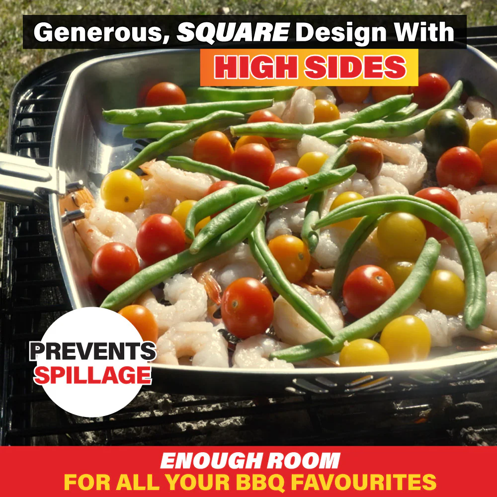 BBQ Grill Pan Non-Stick Stainless Steel Square Pan - Image 6