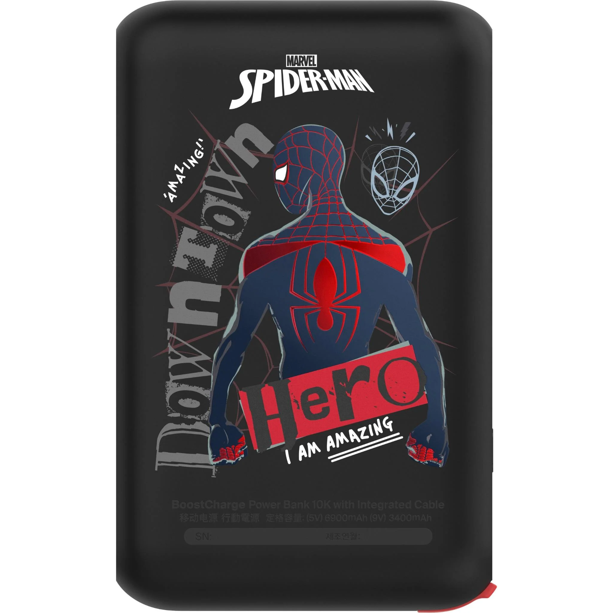 Belkin BoostCharge Power Bank 10K with Integrated Cable (Disney Collection: Marvel Spider-Man) - Image 4