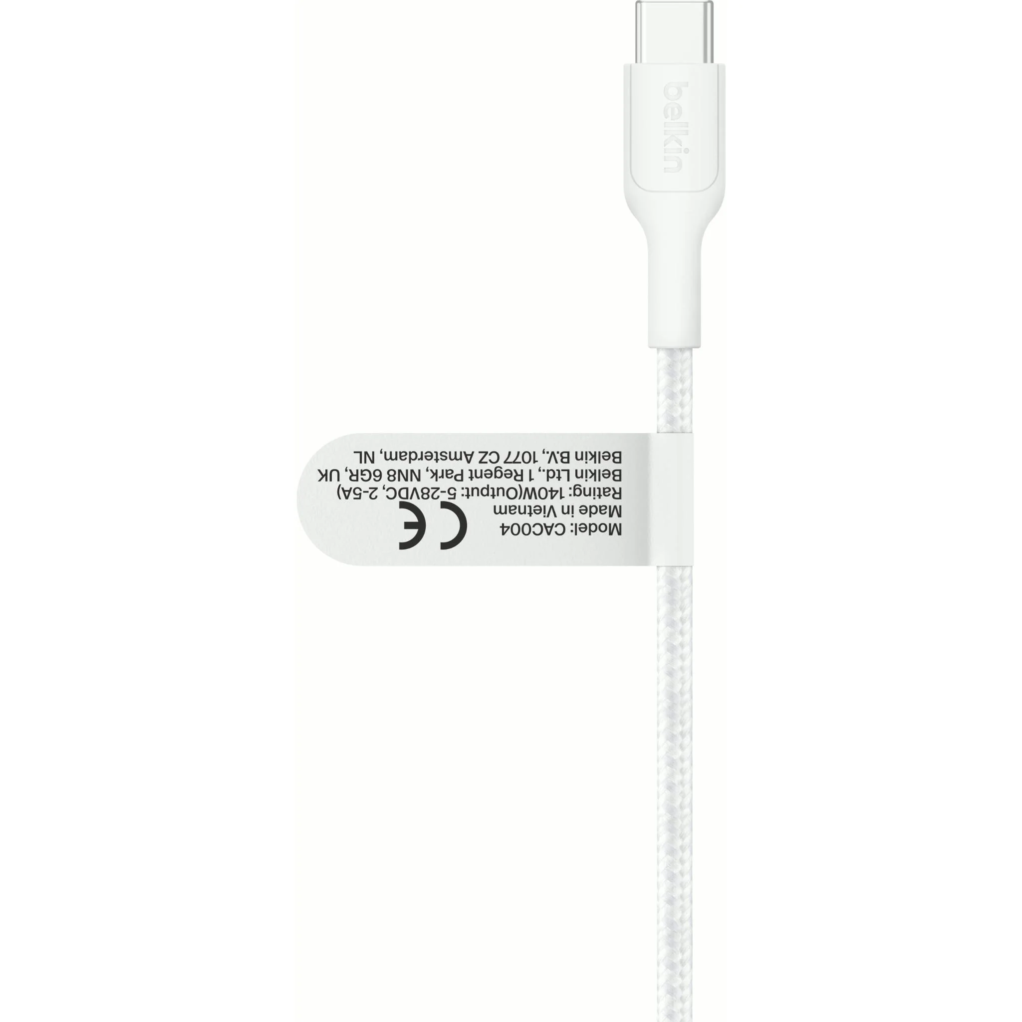 Belkin BoostCharge Pro 140W Dual USB-C to C Cable 1.5m (White) - Image 4