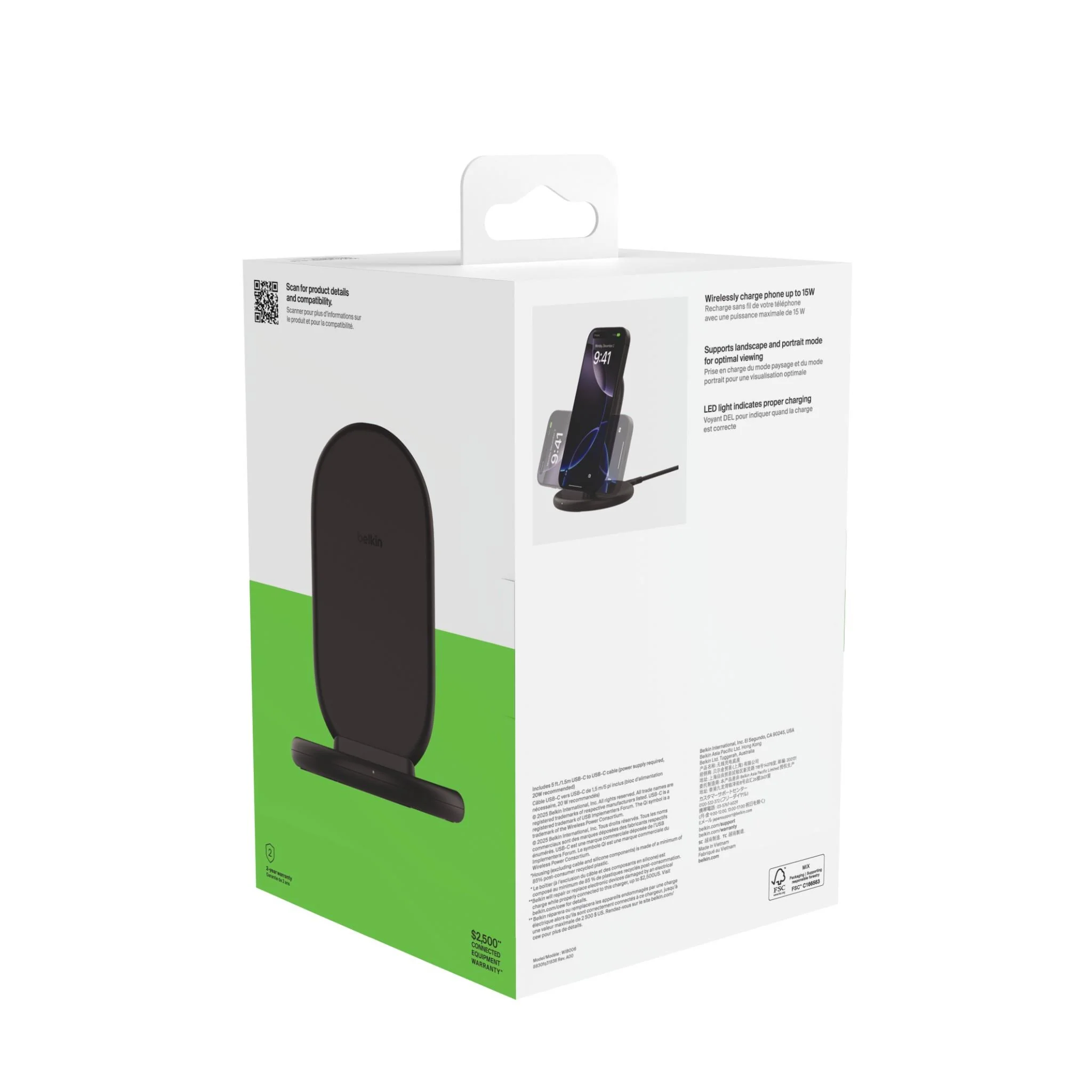 Belkin BoostCharge Wireless Charging Stand 15W (Black) - Image 5
