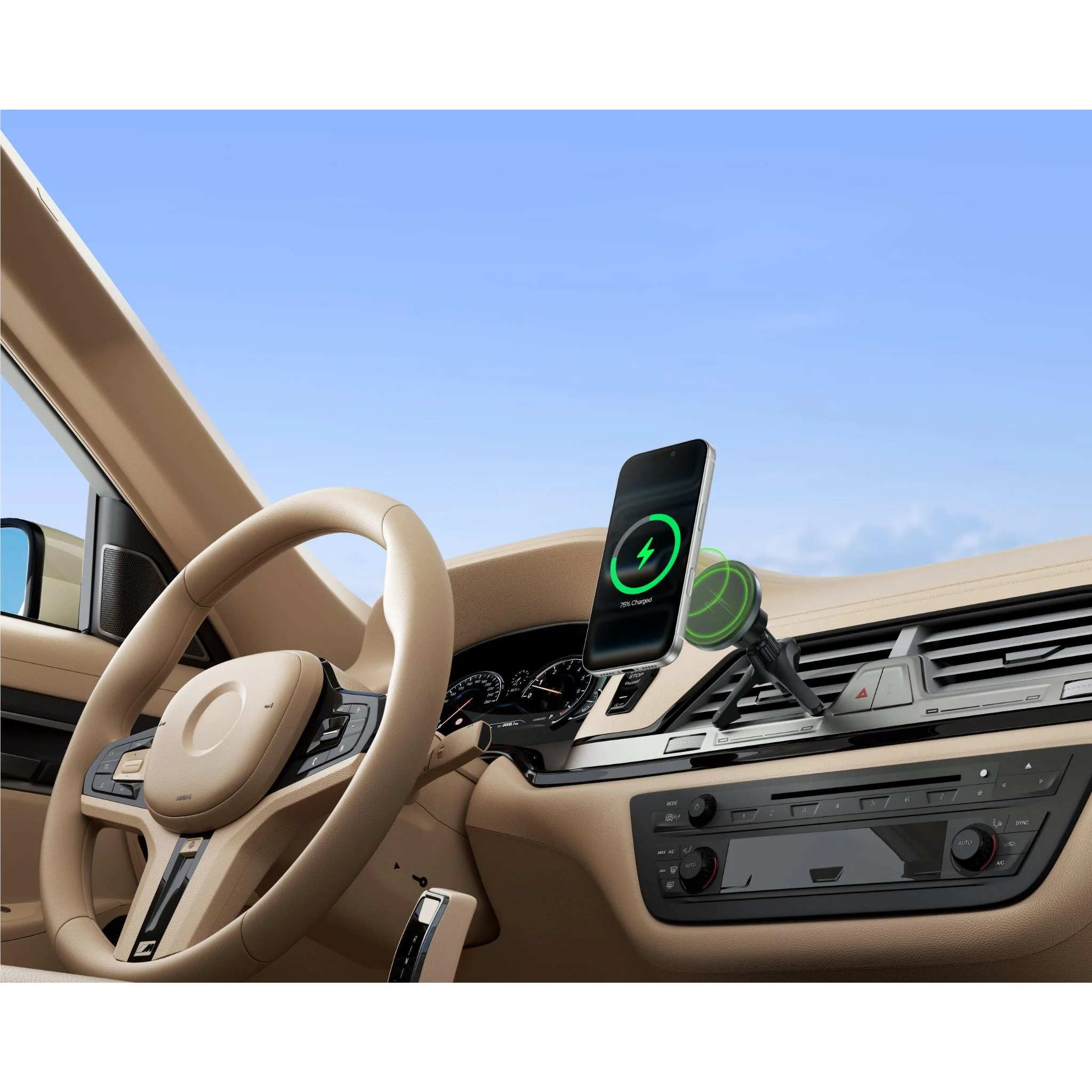Belkin Qi2 15W Wireless In-Car Vent Mount Charger - Image 5
