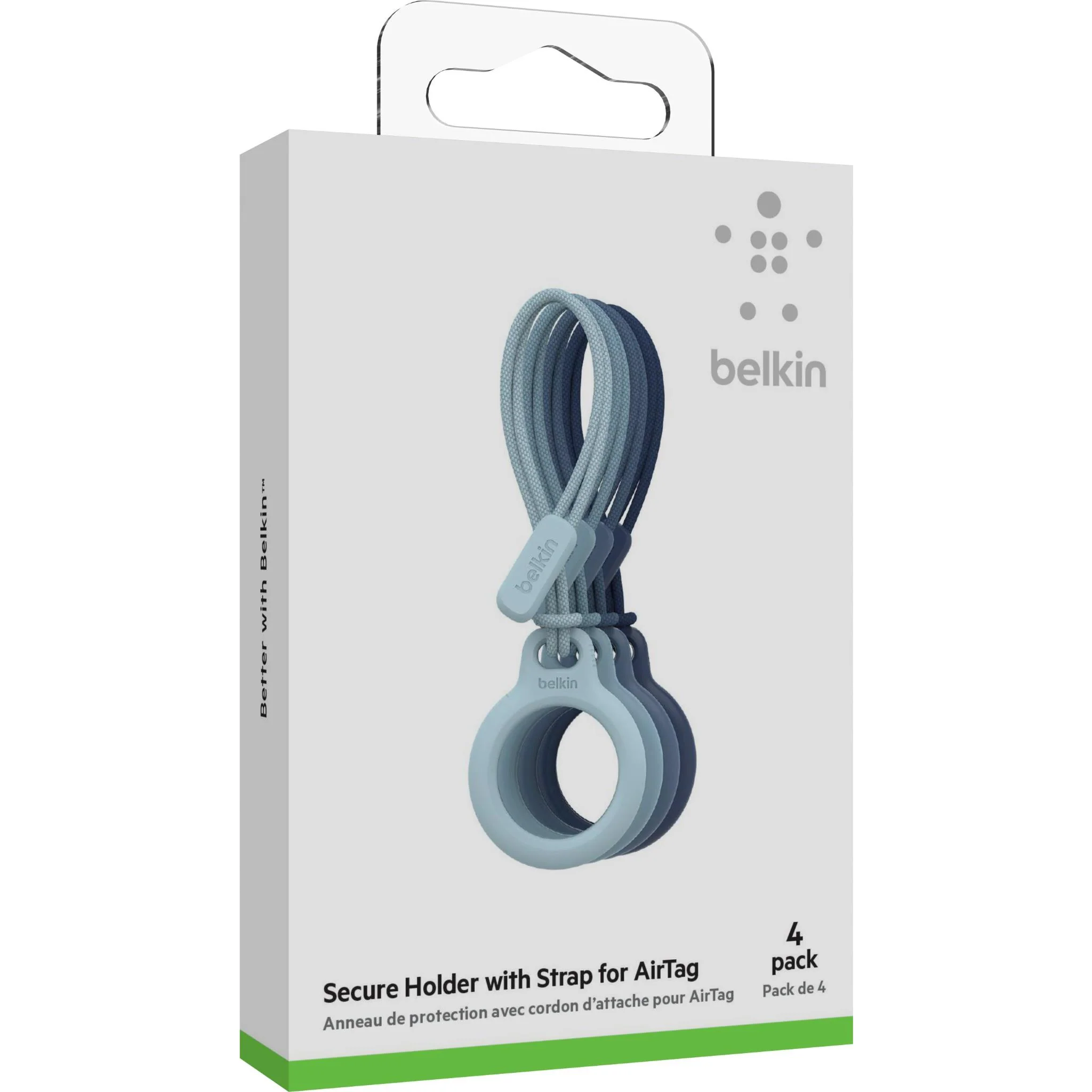 Belkin Secure Holder with Strap for AirTag 4 Pack (Blue) - Image 3