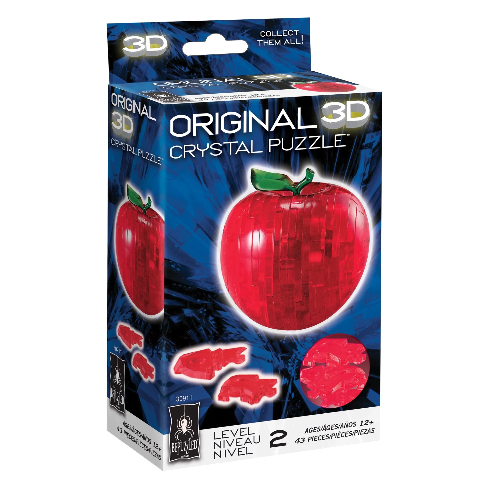 Bepuzzled 3D Crystal Puzzle: Red Apple - Image 3