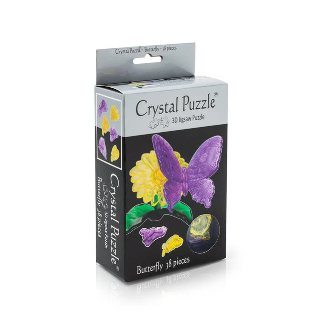 Bepuzzled 3D Purple Butterfly Crystal Puzzle - Image 2