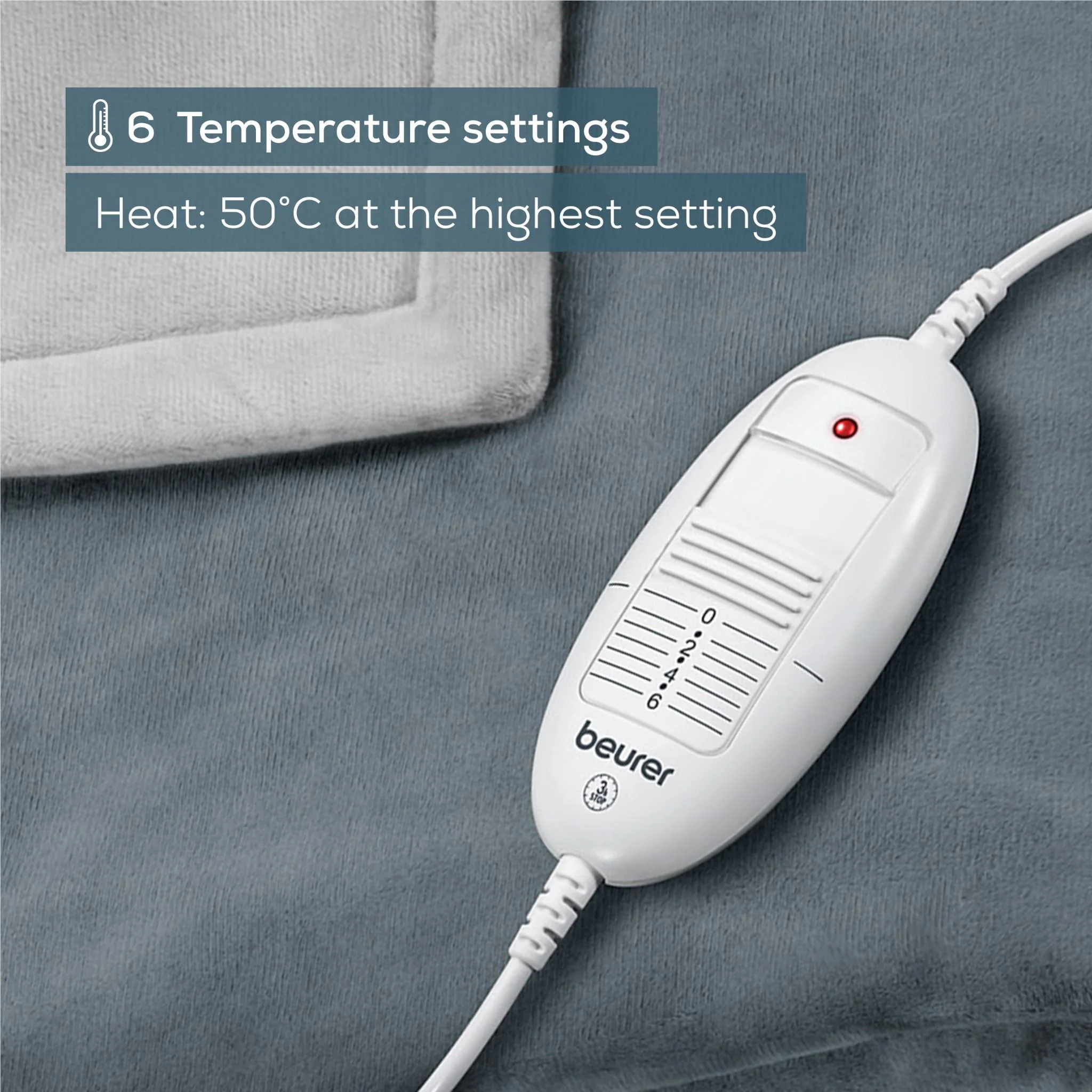 Beurer HD75DG Heated Throw Blanket (Dark Grey) - Image 5