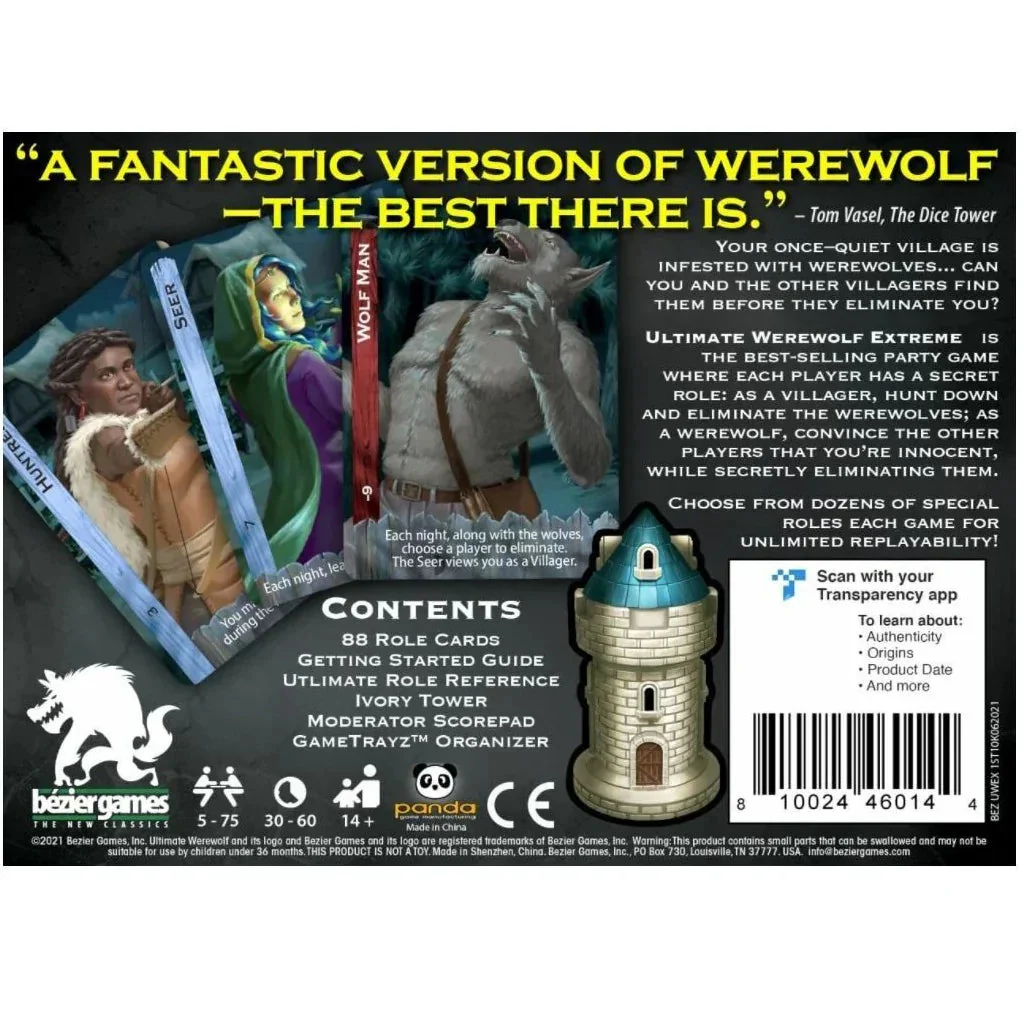 Bezier Games Ultimate Werewolf Extreme Party Game - Image 2