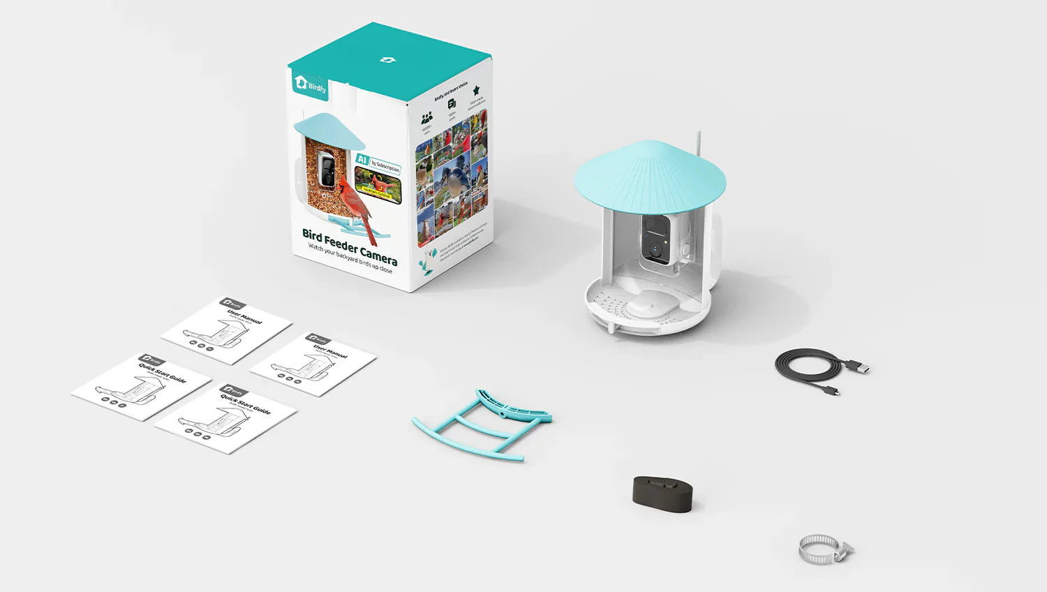 Birdfy Feeder AI Lifetime Free with Solar (Blue) - Image 2