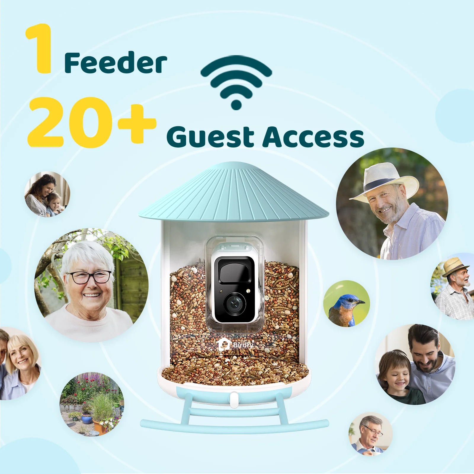 Birdfy Feeder AI Lifetime Free with Solar (Blue) - Image 9