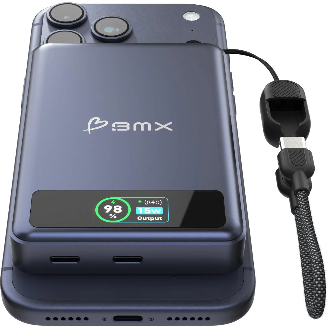 BMX SolidSafe 10K Solid-State Magnetic Power Bank (Blue) - Image 4