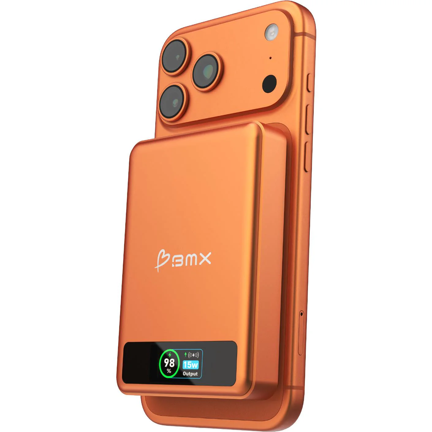 BMX SolidSafe 10K Solid-State Magnetic Power Bank (Orange) - Image 2