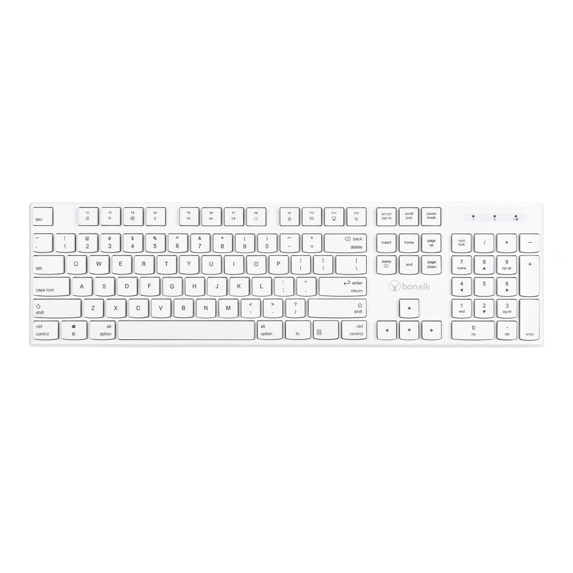 Bonelk KM-314 Slim Wireless Keyboard and Mouse Combo (White) - Image 3