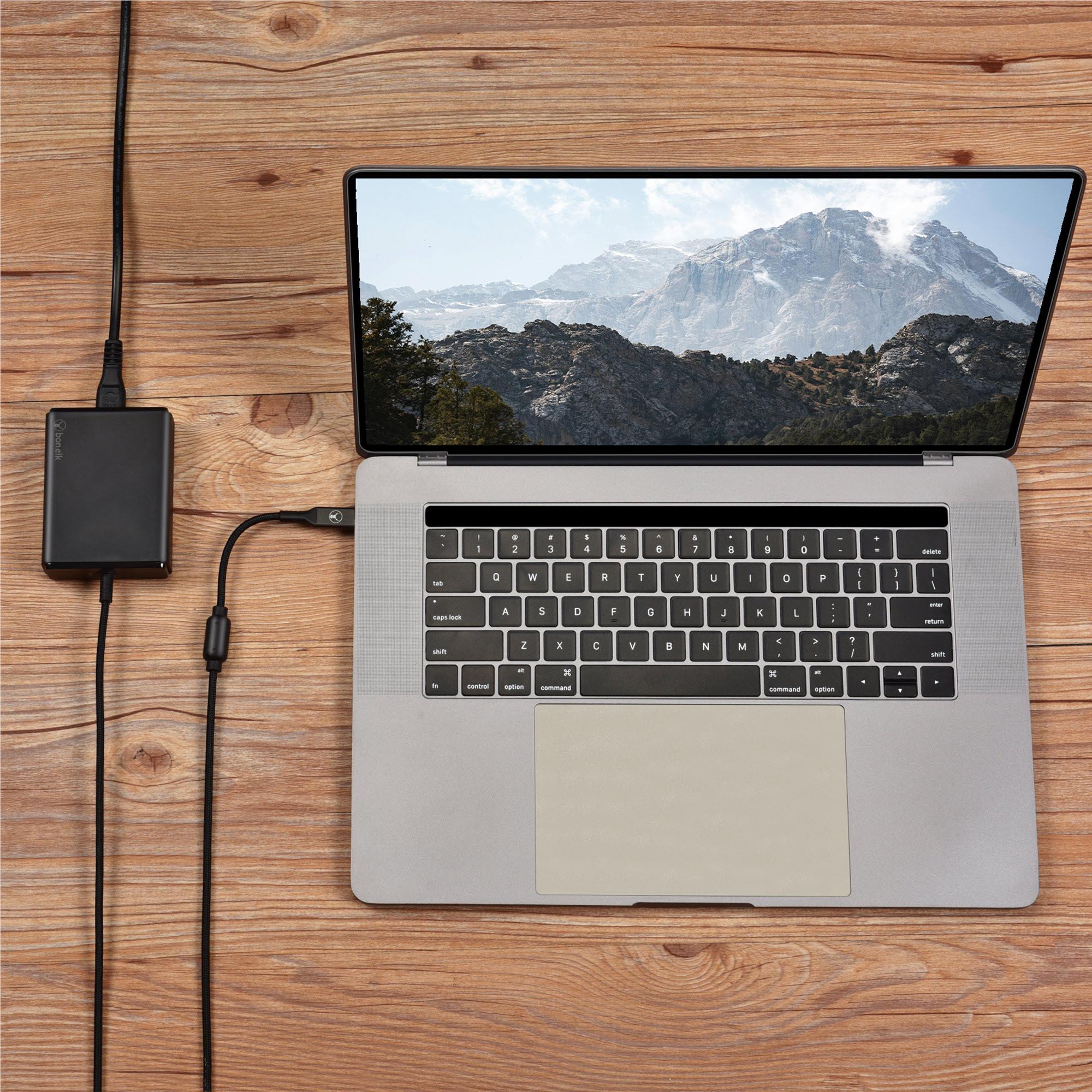 Bonelk Long-Life 100W PD GaN Desktop Charger with In-built USB-C Cable 1.5m (Black) - Image 6