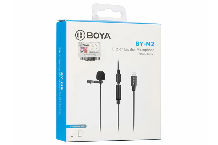 Boya BY-M2 Lavalier Clip On Lapel Microphone for iOS Devices - Image 3
