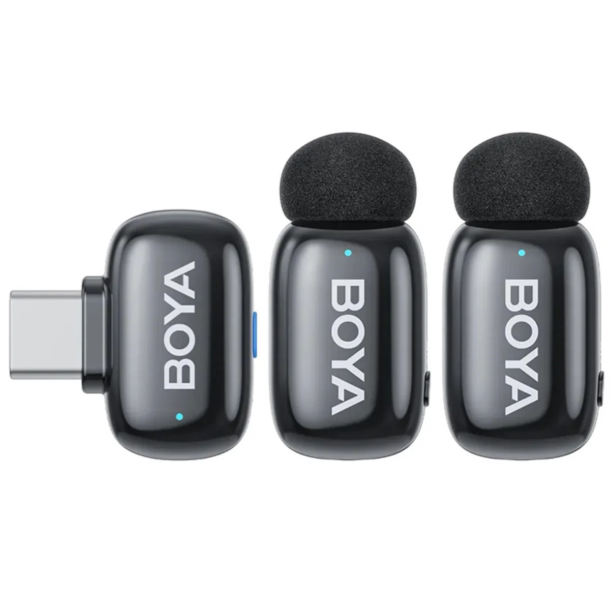 BOYA Mini 2 Dual Wireless Microphone - USB-C with 2x Transmitter (Black)