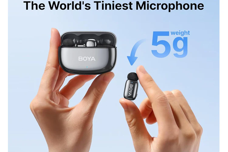 BOYA Mini 2 Wireless Microphone USB-C and Lightning (Space Grey) - Image 3