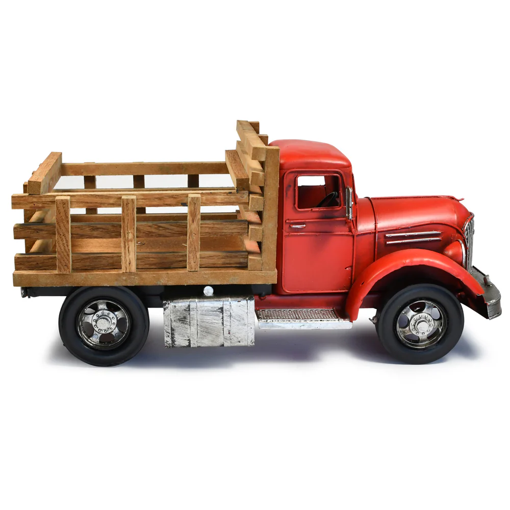 Boyle Auto Petit Farm Truck Metal Ornament Figurine 37x17cm (Red) - Image 3