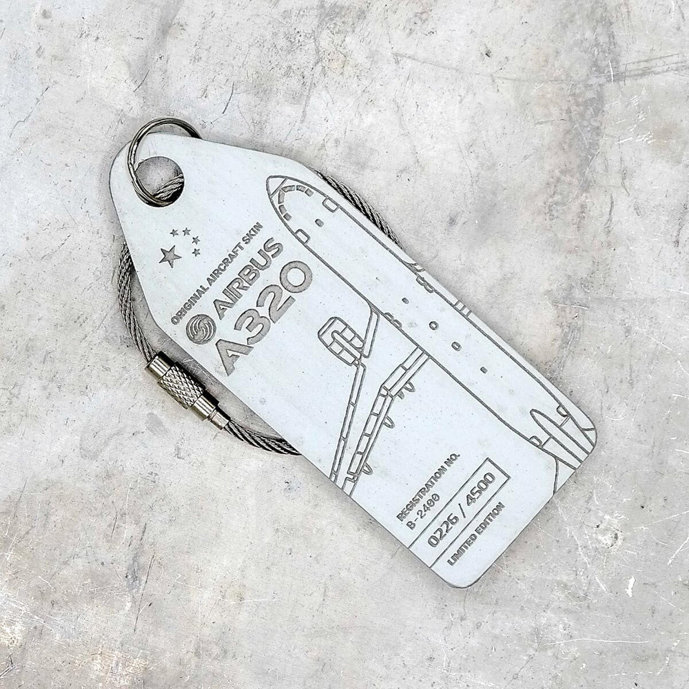Boyle Aviationtag Keychain Airbus A320 China Eastern Airlines Tag 14.5cm (White) - Image 2