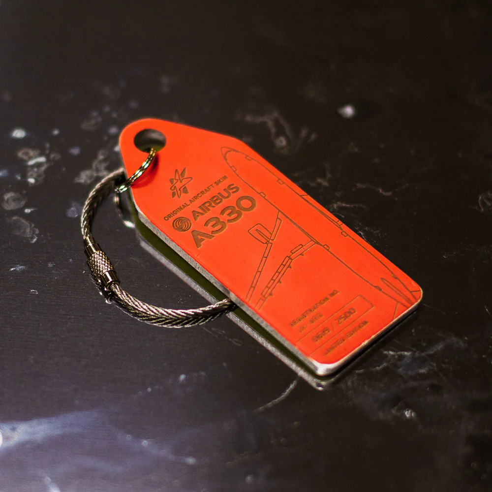 Boyle Aviationtag Keychain Airbus A330 Windrose Tag 14.5cm (Red) - Image 3