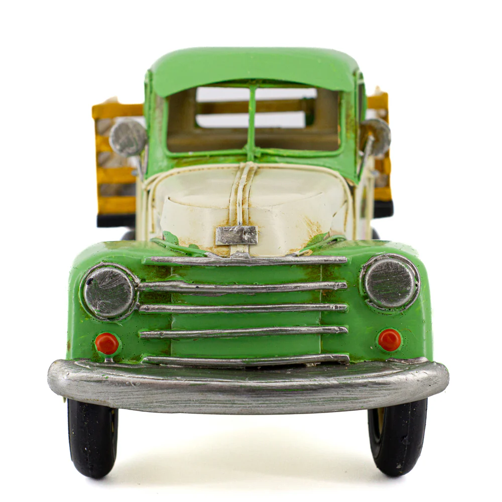 Boyle Metal Display Farm Truck Handmade Ornament Home Decor 29cm (Green/White) - Image 2