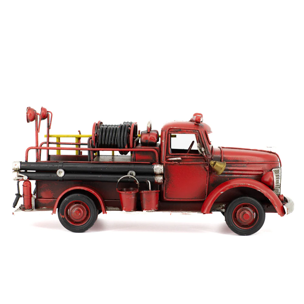 Boyle Metal Display Fire Truck Handmade Ornament Home Decor 31cm - Image 4