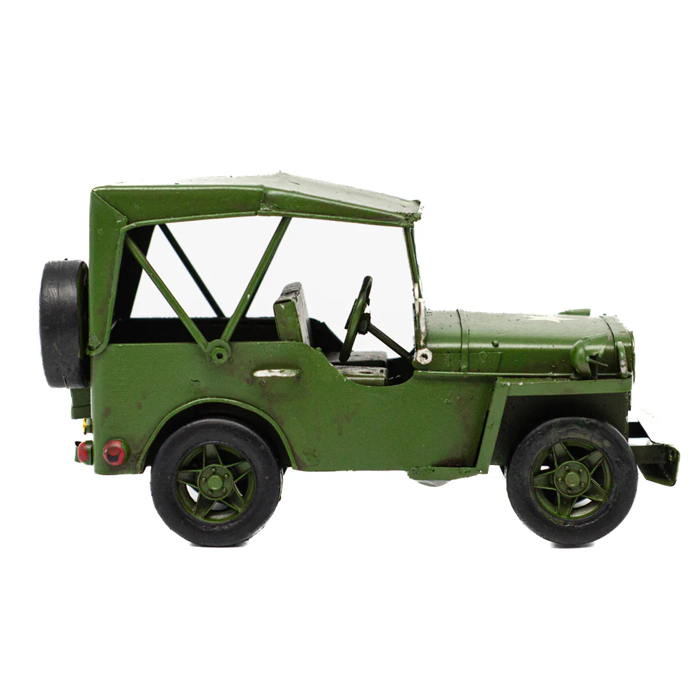 Boyle Metal Display Jeep with Canopy Handmade Ornament Home Decor 17cm - Image 4