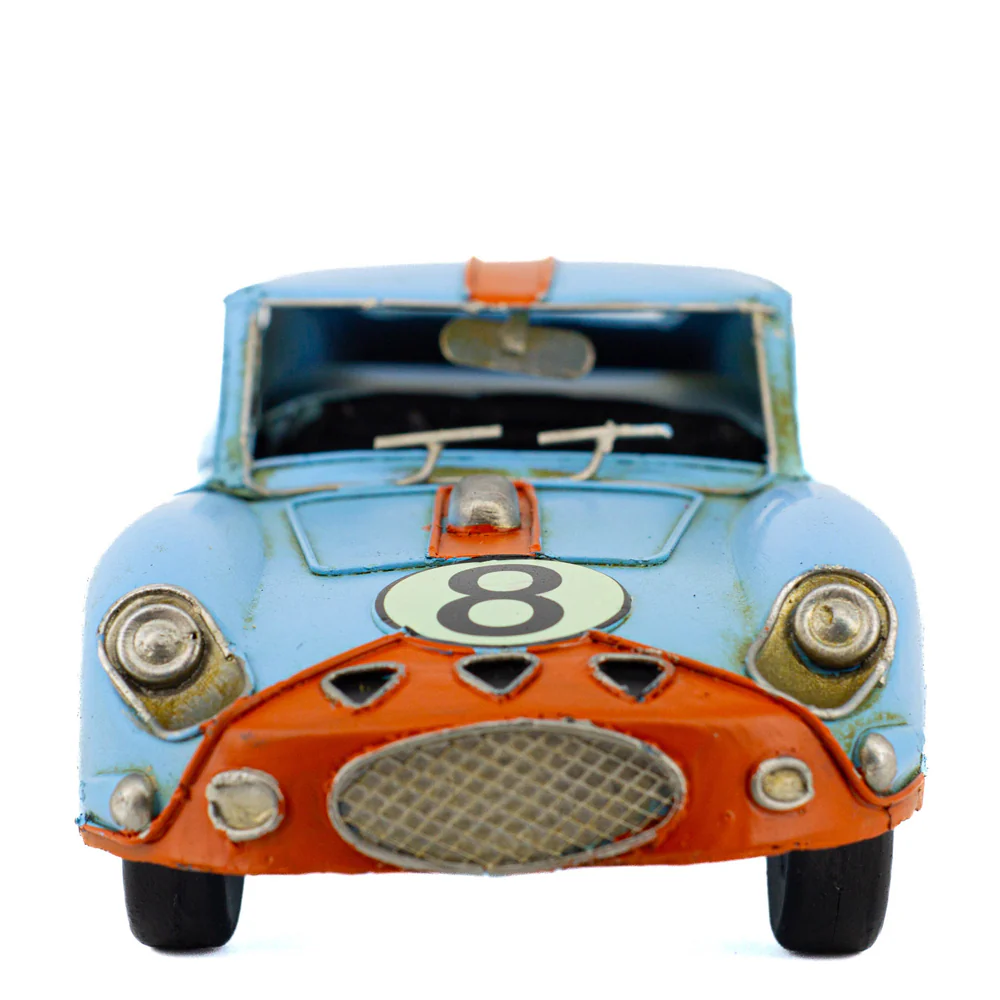 Boyle Metal Display No 8 Racer Handmade Ornament Home Decor Blue 31cm - Image 2