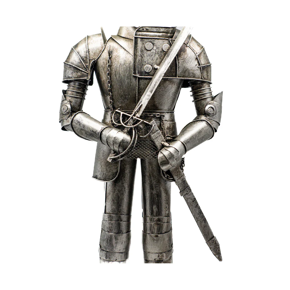 Boyle Metal Knight Handmade Ornament Home Decor Silver Decorative Statue 46cm - Image 6