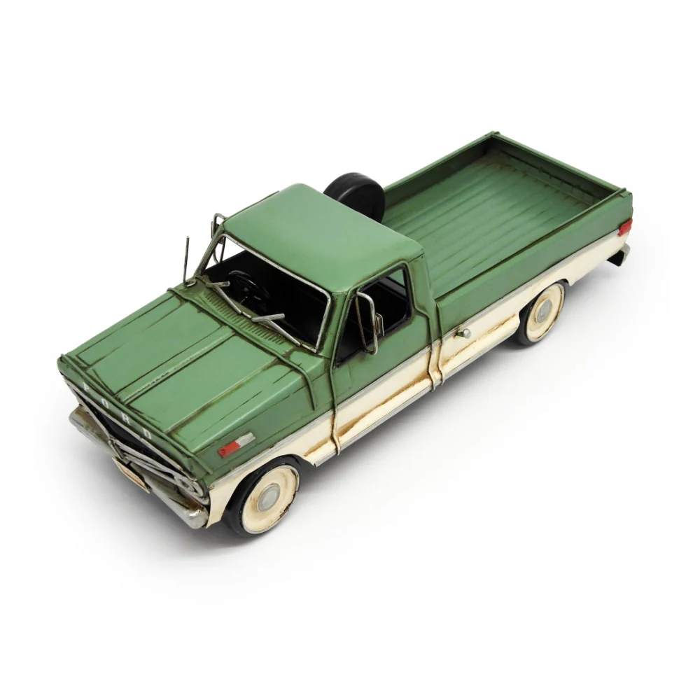 Boyle Metal Ornament Figurine 1970 Ford F-100 Ranger Car 33cm (Green) - Image 5