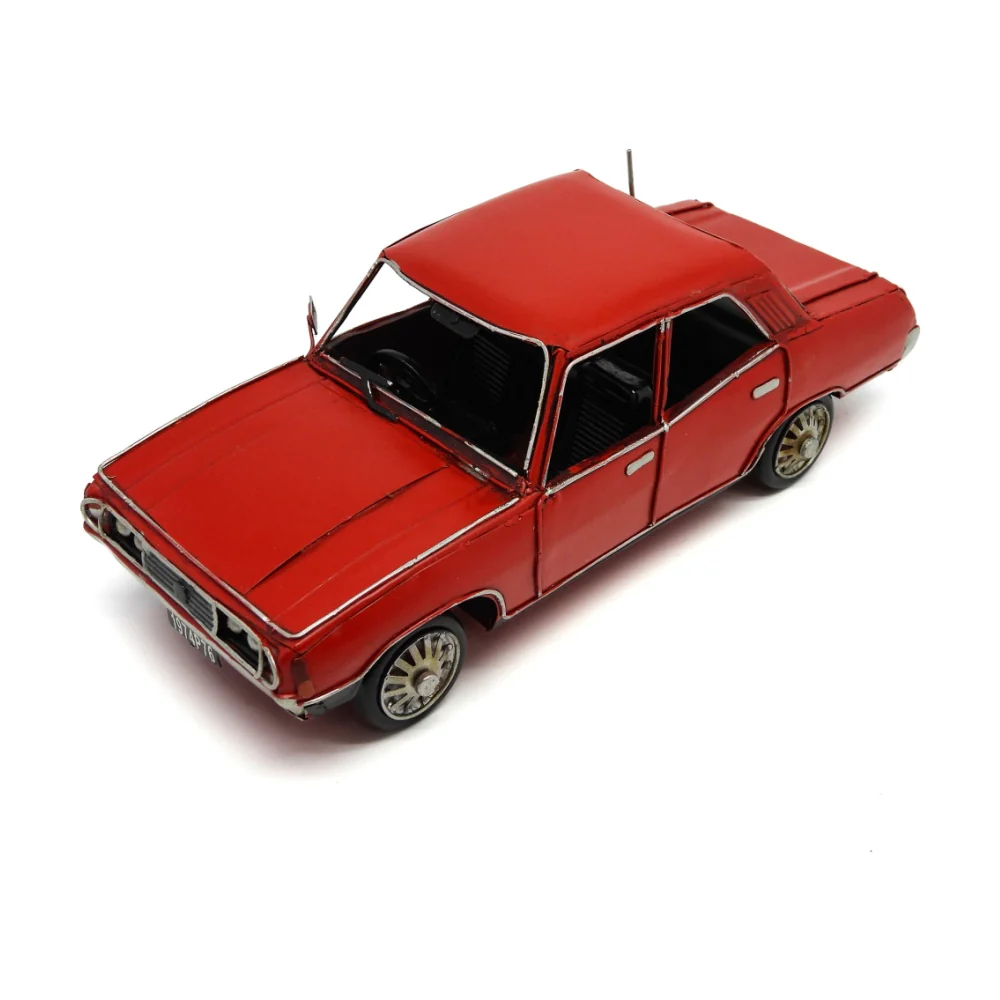 Boyle Metal Ornament Home Decor Collectible 1974 Leyand P76 Car 26x11x9cm (Red) - Image 5