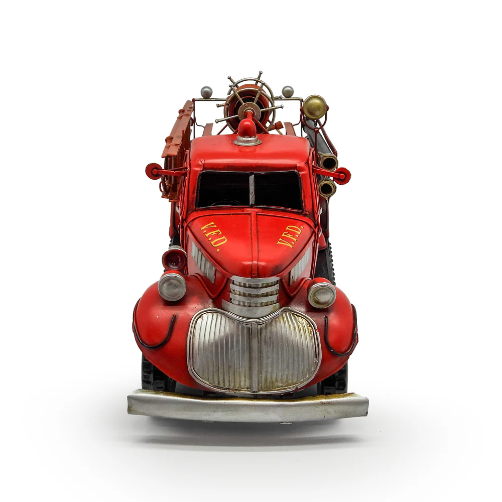 Boyle Metal Ornament Home Decor Collectible Chevy Fire Truck 45x14.5x19cm - Image 4