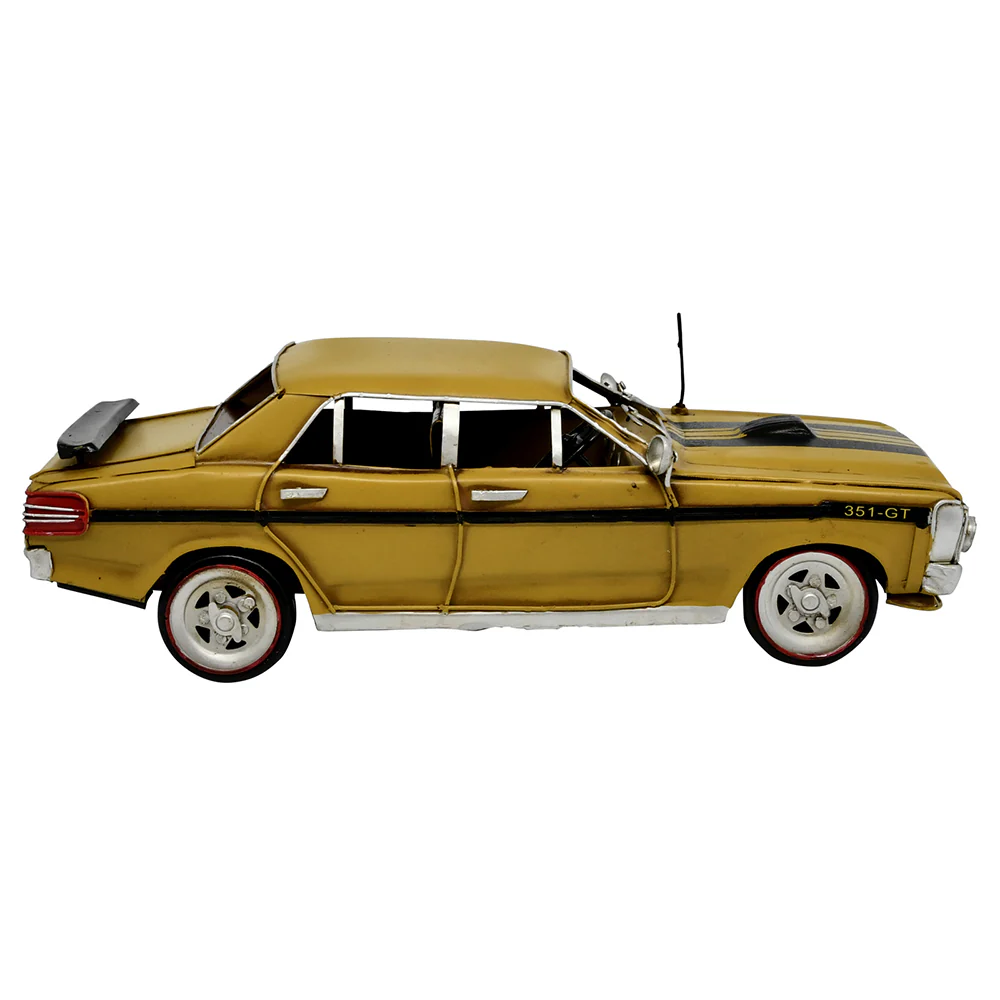 Boyle Metal Ornament Home Decor Collectible Ford XY GT Car 31x14x10cm (Yellow) - Image 5