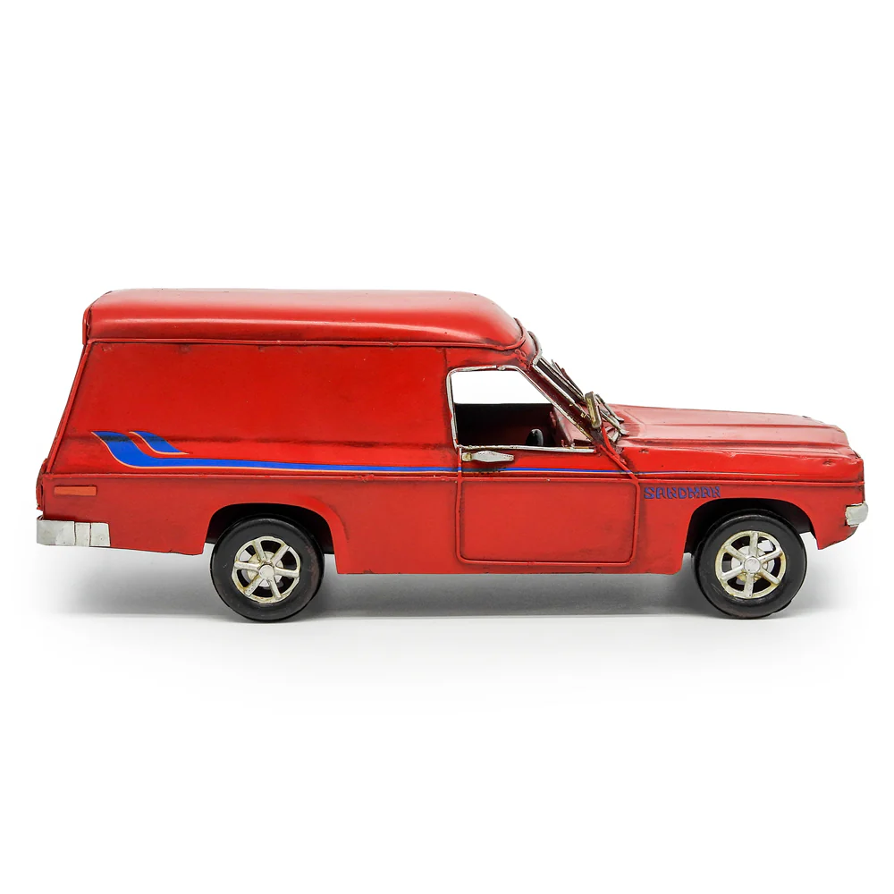 Boyle Metal Ornament Home Decor Collectible Holden HQ Sandman Car 28x12x10cm (Red) - Image 3