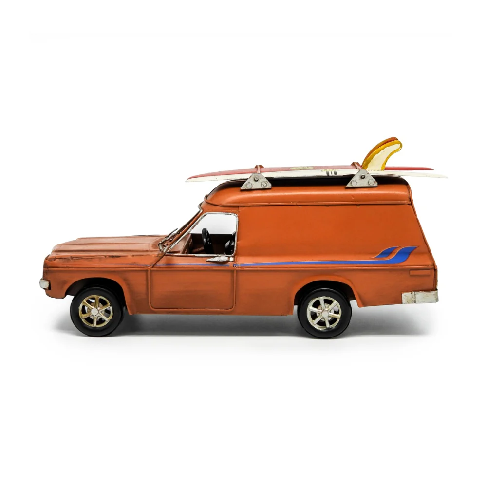Boyle Metal Ornament Home Decor Collectible Holden Sandman Car 28x15x12cm (Orange) - Image 4