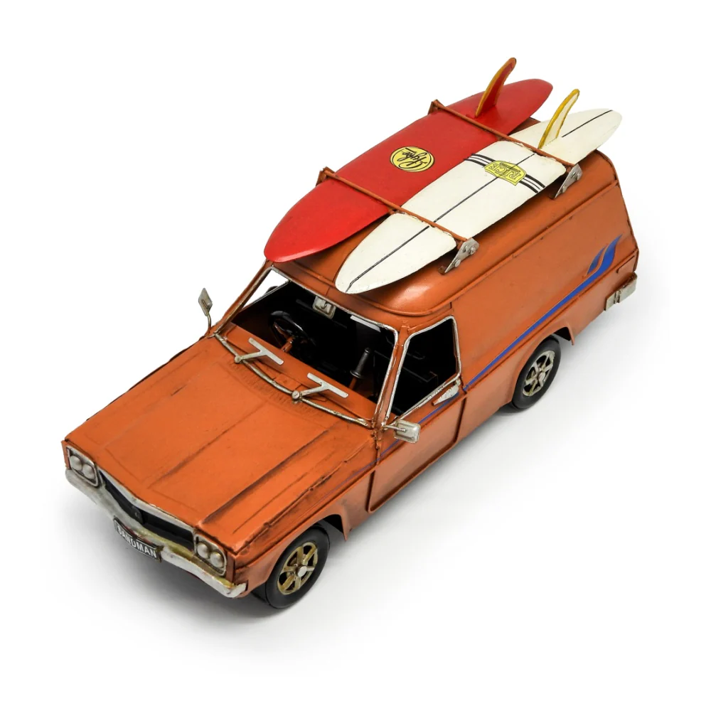 Boyle Metal Ornament Home Decor Collectible Holden Sandman Car 28x15x12cm (Orange) - Image 5