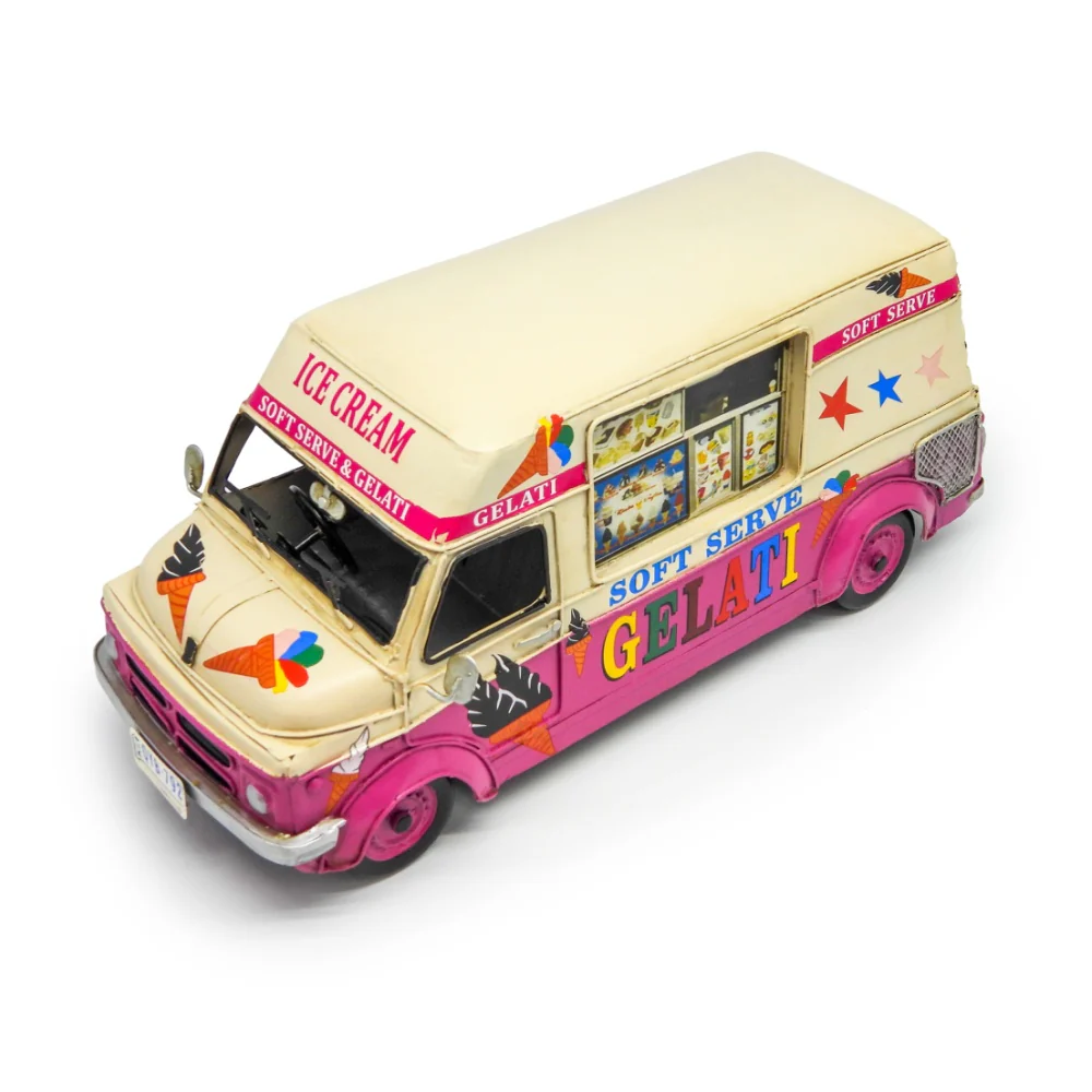 Boyle Metal Ornament Home Decor Collectible Ice Cream Truck Without Music 32cm - Image 5