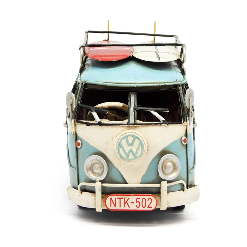 Boyle Metal Ornament Home Decor Collectible Kombi Van 20x9x11cm (Blue) - Image 3