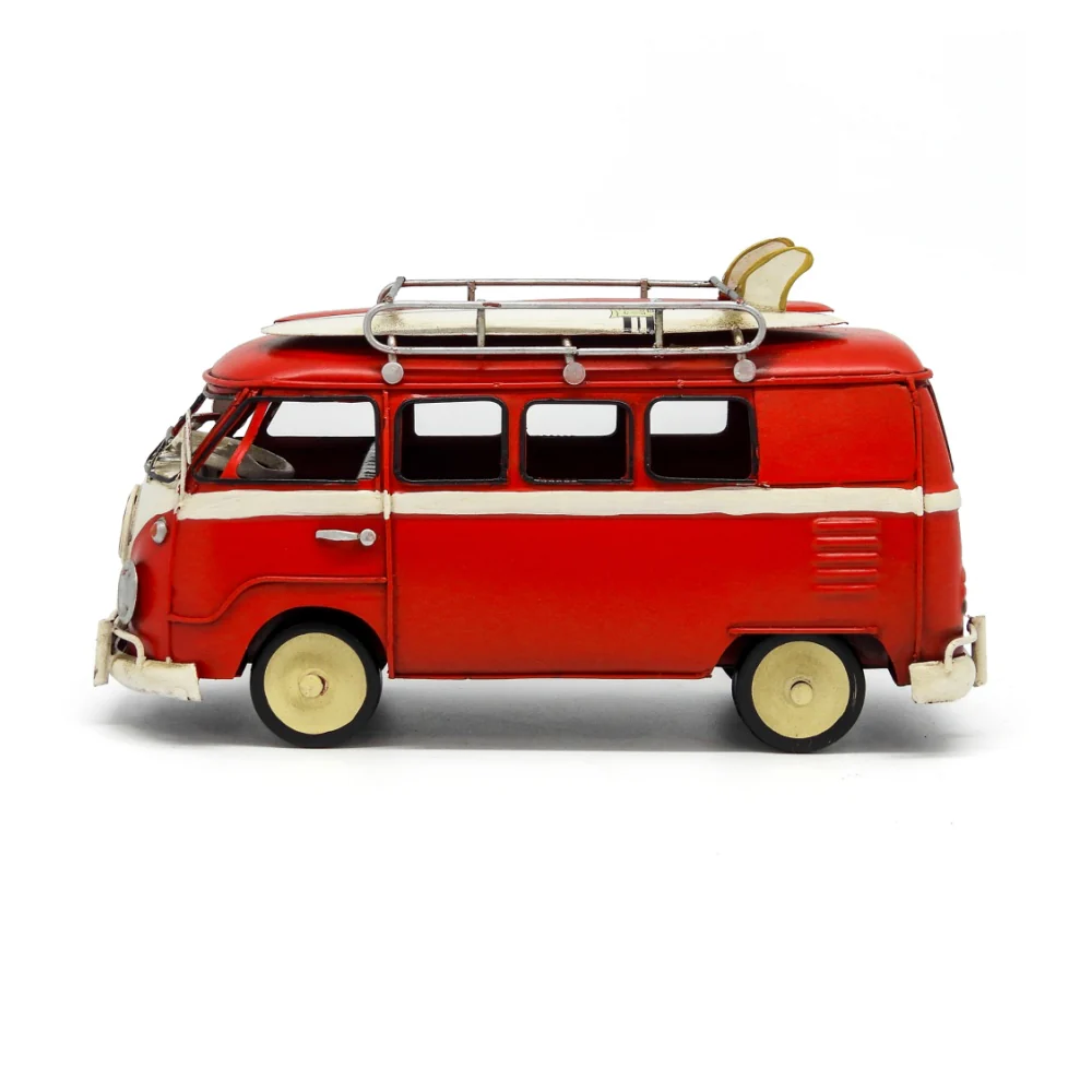 Boyle Metal Ornament Home Decor Collectible Kombi Van 20x9x11cm (Red) - Image 4