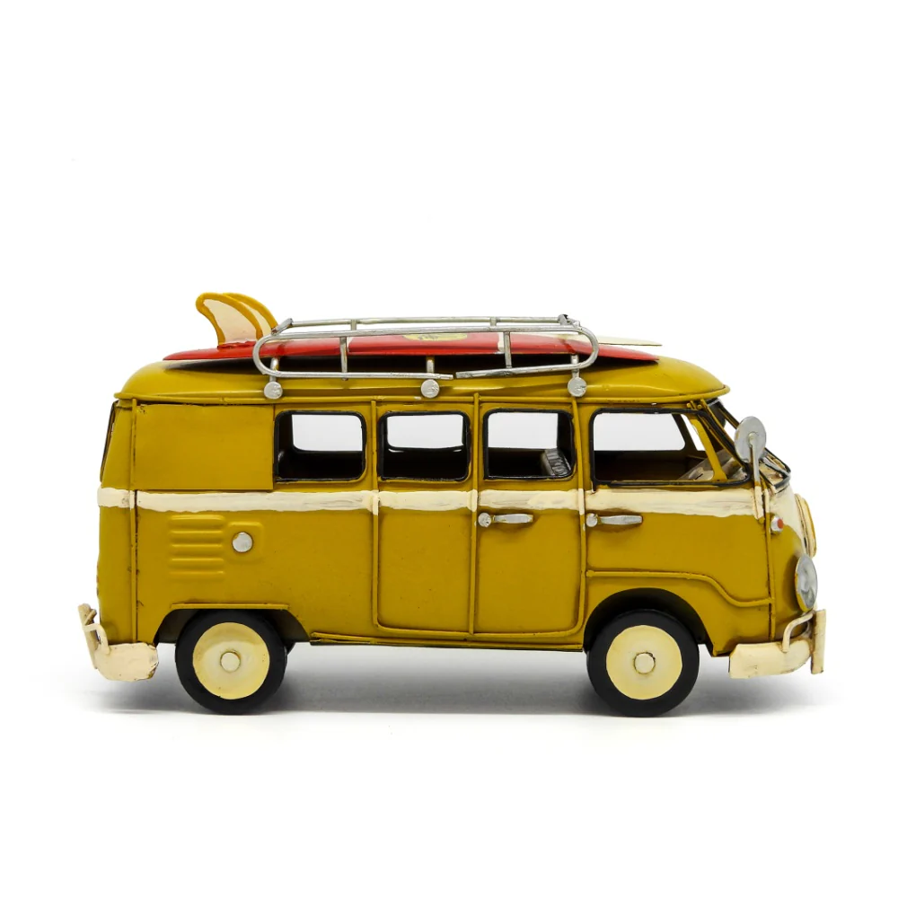 Boyle Metal Ornament Home Decor Collectible Kombi Van 20x9x11cm (Yellow) - Image 2